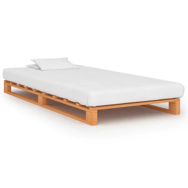 Gossi cadru de pat din paleti, maro, 100x200 cm, lemn masiv pin