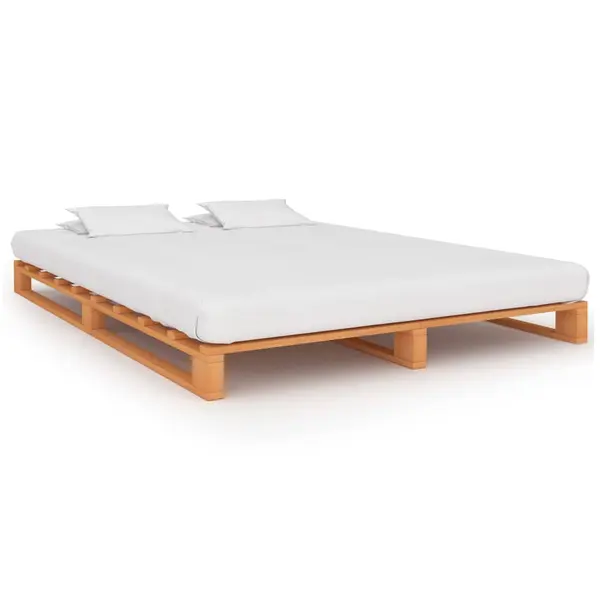 Gossi cadru de pat din paleti, maro,160x200 cm, lemn masiv pin