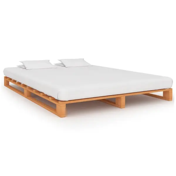 Gossi cadru de pat din paleti, maro, 200x200 cm, lemn masiv de pin