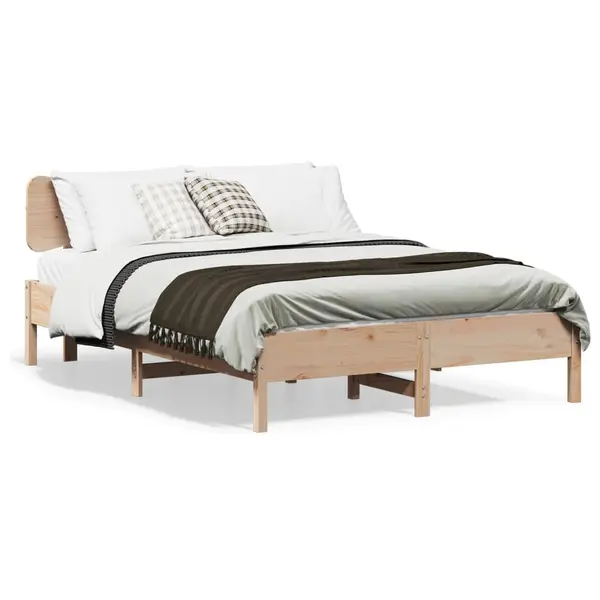 Gossi cadru de pat fara saltea, 120x190 cm, lemn masiv pin
