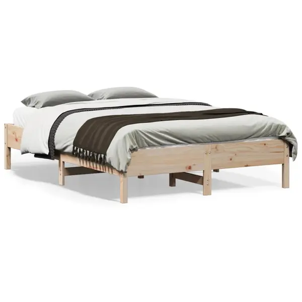 Gossi cadru de pat fara saltea, 120x190 cm, lemn masiv pin