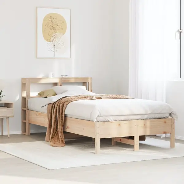 Gossi cadru de pat fara saltea, 120x200 cm, lemn masiv pin
