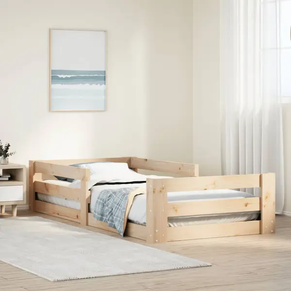 Gossi cadru de pat fara saltea, 80x200 cm, lemn masiv de pin