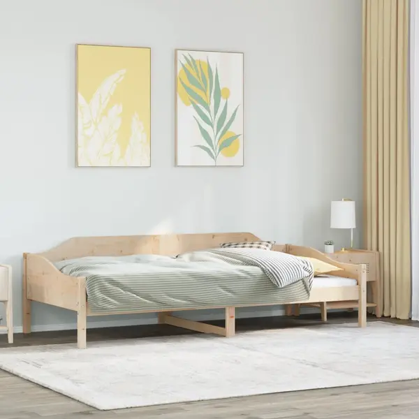 Gossi cadru de pat fara saltea, 90x200 cm, lemn masiv pin