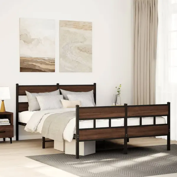 Gossi cadru de pat fara saltea, cu tablie de cap/picioare, 140x200 cm