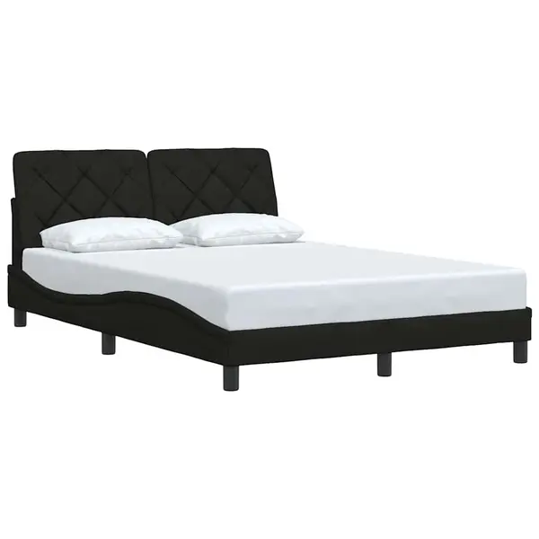 Gossi cadru de pat fara saltea, negru, 120x200 cm, textil