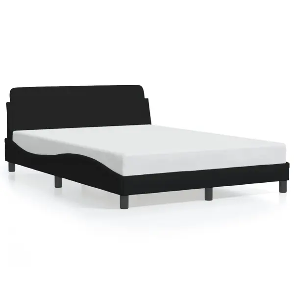 Gossi cadru de pat fara saltea, negru, 140x200 cm, textil