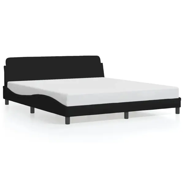 Gossi cadru de pat fara saltea, negru, 160x200 cm, textil