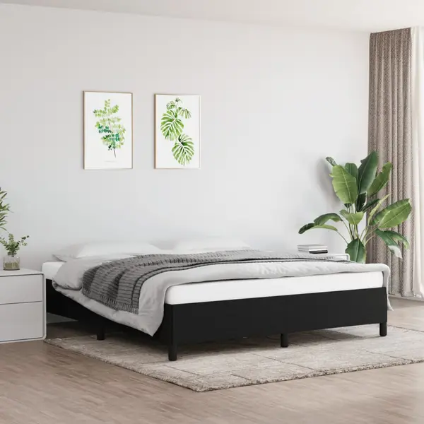 Gossi cadru de pat fara saltea, negru, 180x200 cm, textil
