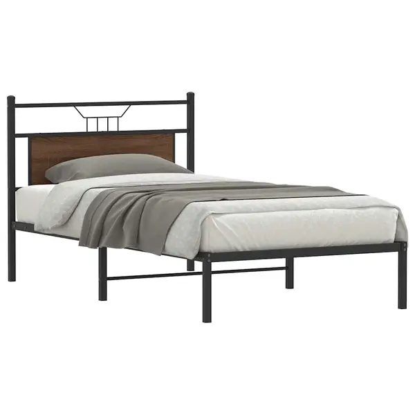Gossi cadru de pat fara saltea stejar maro 107x203 cm lemn prelucrat