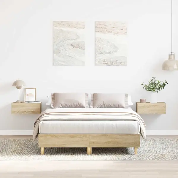 Gossi cadru de pat fara saltea stejar sonoma 120x190cm lemn prelucrat