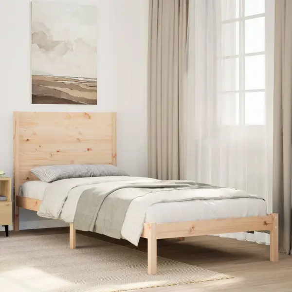 Gossi cadru de pat foarte lung fara saltea, 90x210 cm, lemn masiv