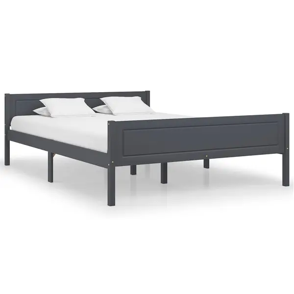 Gossi cadru de pat, gri, 120x200 cm, lemn masiv de pin