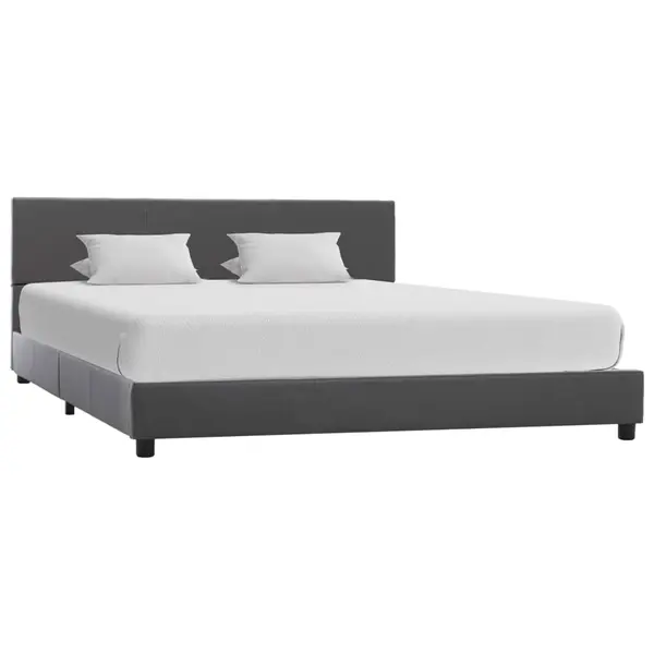 Gossi cadru de pat, gri, 160x200 cm, piele ecologica