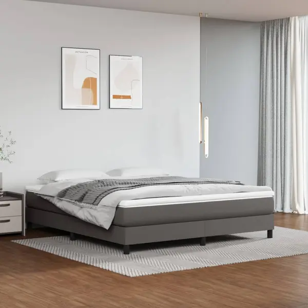 Gossi cadru de pat, gri, 180x200 cm, piele ecologica