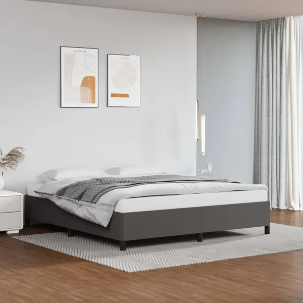 Gossi cadru de pat, gri, 180x200 cm, piele ecologica