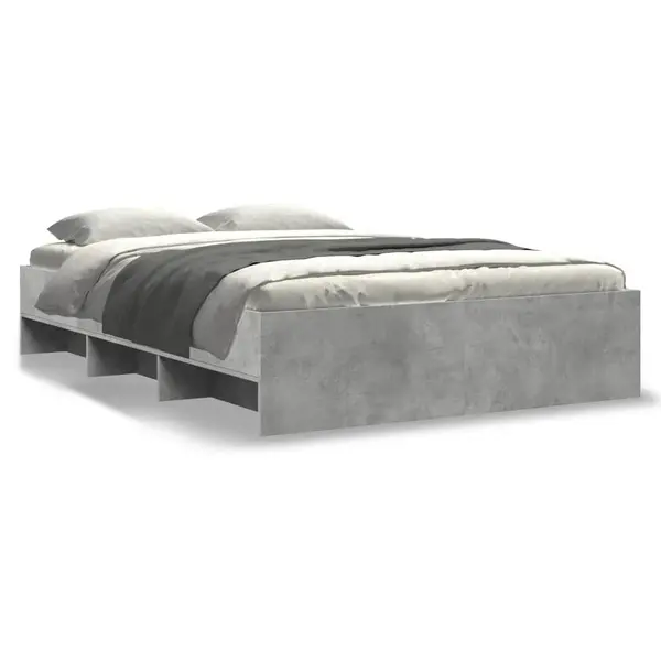 Gossi cadru de pat, gri beton, 120x190 cm, lemn prelucrat