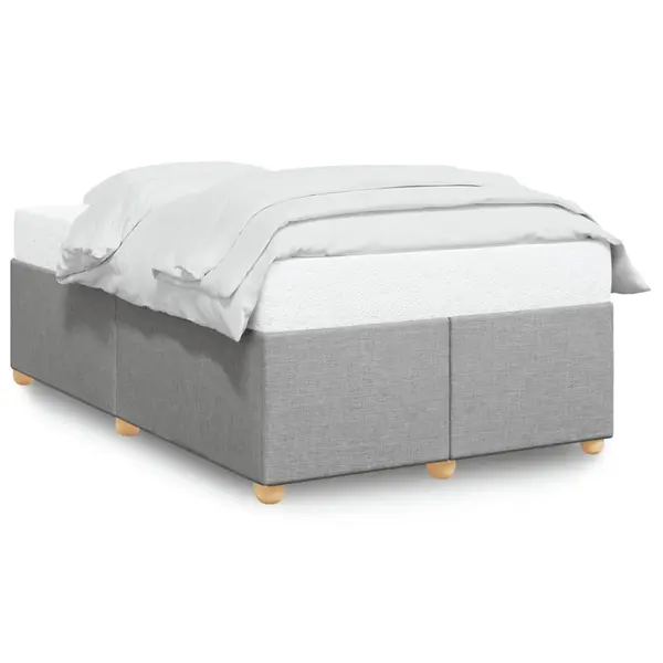 Gossi cadru de pat, gri deschis, 120x190 cm, material textil