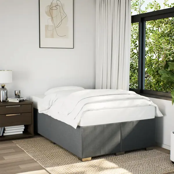 Gossi cadru de pat, gri inchis, 120x200 cm, material textil