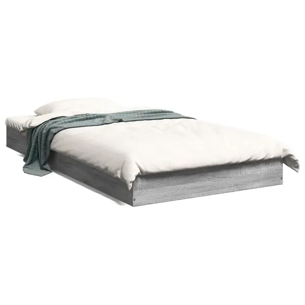 Gossi cadru de pat, gri sonoma, 100x200 cm, lemn prelucrat