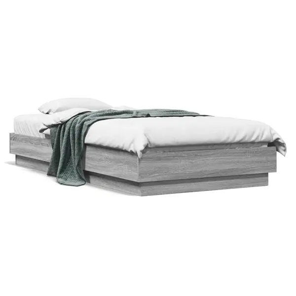 Gossi cadru de pat, gri sonoma, 90x190 cm, lemn prelucrat