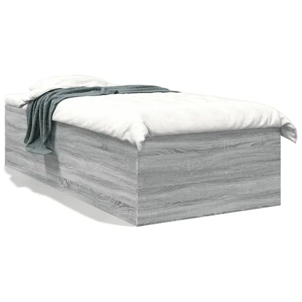 Gossi cadru de pat, gri sonoma, 90x190 cm, lemn prelucrat