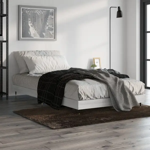 Gossi cadru de pat, gri sonoma, 90x200 cm, lemn prelucrat