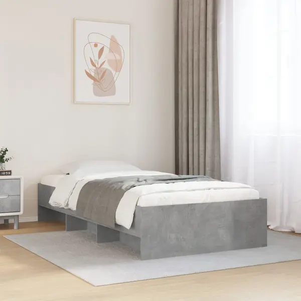 Gossi cadru de pat, gri sonoma, 90x200 cm, lemn prelucrat
