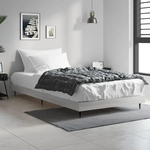 Gossi cadru de pat, gri sonoma, 90x200 cm, lemn prelucrat