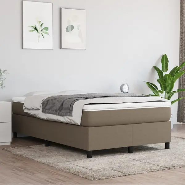 Gossi cadru de pat, gri taupe, 120 x 200 cm, material textil