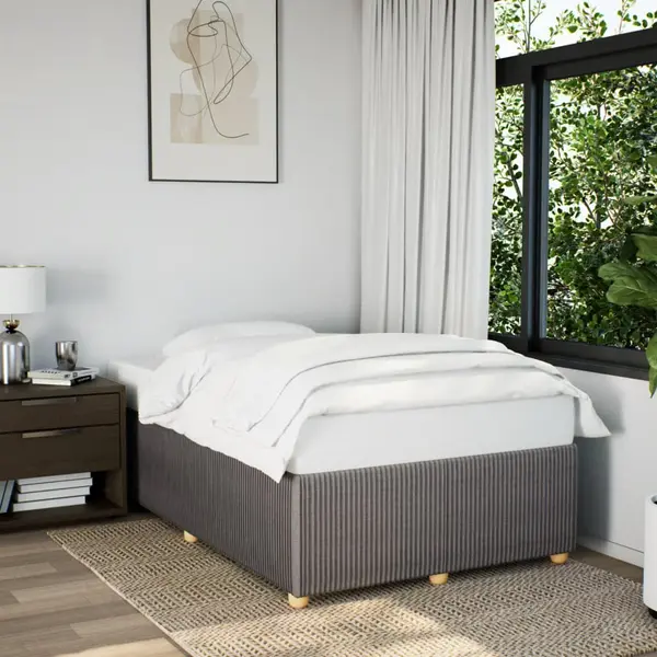 Gossi cadru de pat, gri taupe, 120 x 200 cm, material textil