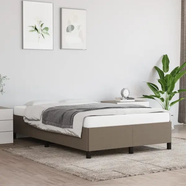Gossi cadru de pat, gri taupe, 120 x 200 cm, material textil