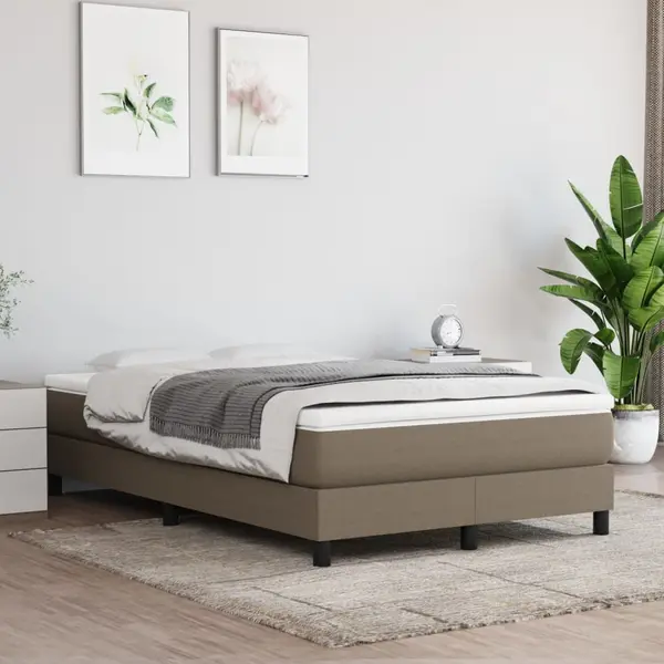 Gossi cadru de pat, gri taupe, 120 x 200 cm, material textil