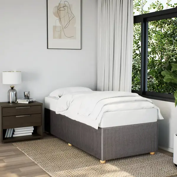 Gossi cadru de pat, gri taupe, 80x200 cm, material textil