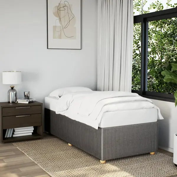 Gossi cadru de pat, gri taupe, 90 x 200 cm, material textil