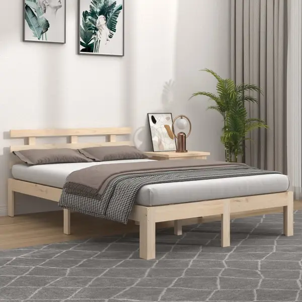 Gossi cadru de pat king size, 150x200 cm, lemn masiv
