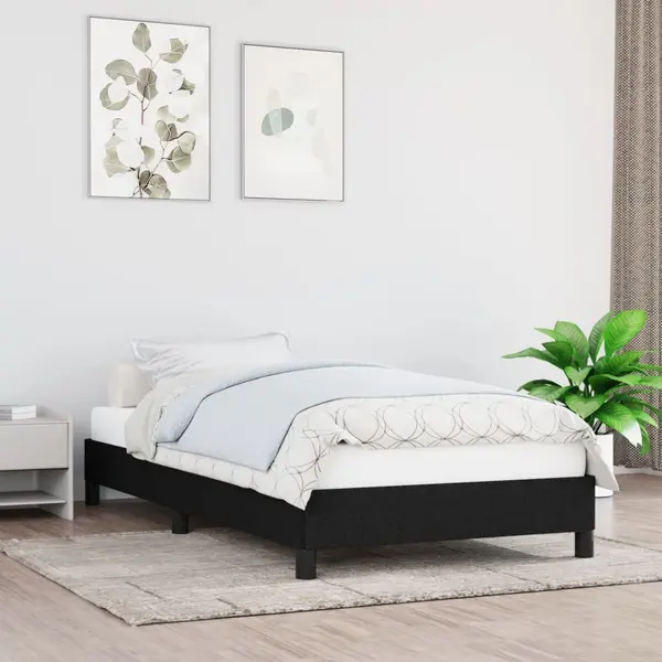 Gossi cadru de pat, negru, 100 x 200 cm, material textil