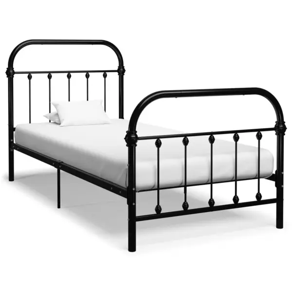 Gossi cadru de pat, negru, 100 x 200 cm, metal