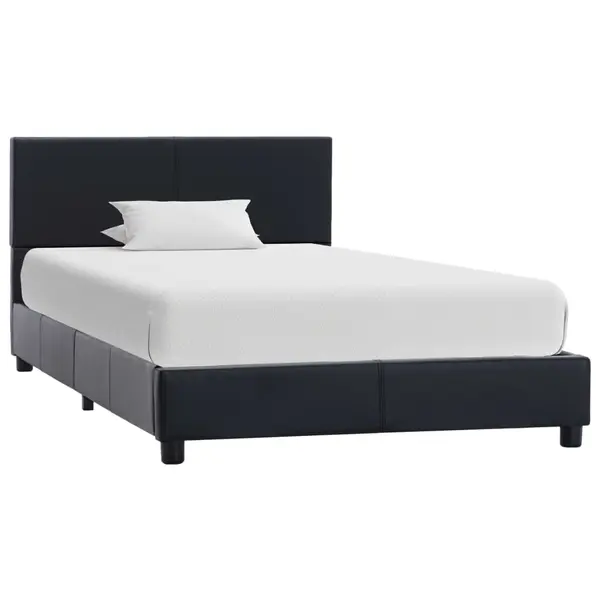Gossi cadru de pat, negru, 100x200 cm, piele ecologica