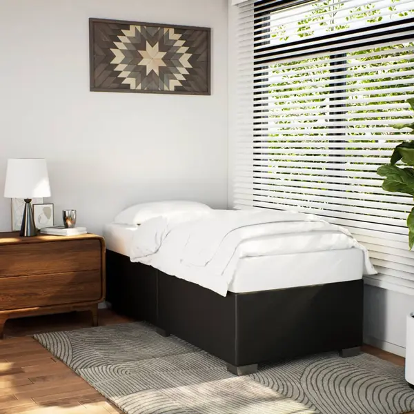 Gossi cadru de pat, negru, 100x200 cm, piele ecologica