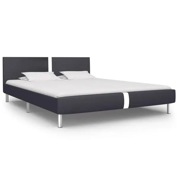 Gossi cadru de pat, negru, 120 x 200 cm, piele ecologica