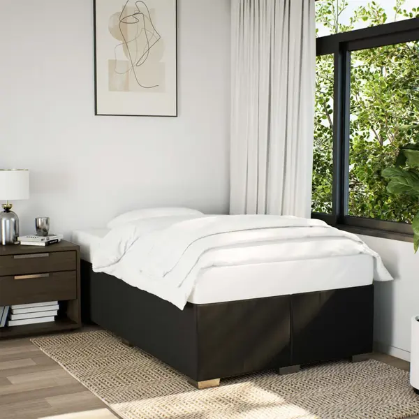 Gossi cadru de pat, negru, 120x190 cm, material textil