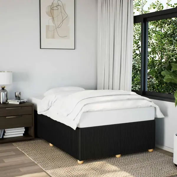 Gossi cadru de pat, negru, 120x190 cm, material textil