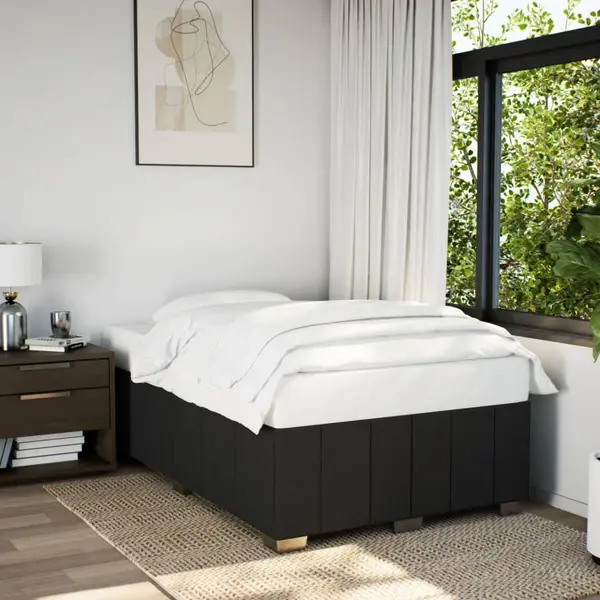 Gossi cadru de pat, negru, 120x190 cm, material textil