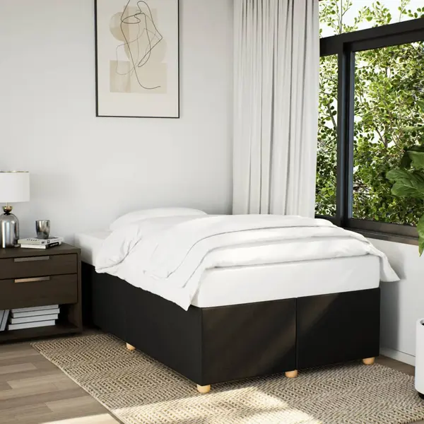 Gossi cadru de pat, negru, 120x190 cm, material textil