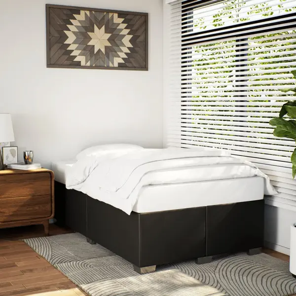 Gossi cadru de pat, negru, 120x190 cm, piele ecologica
