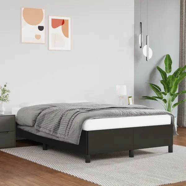 Gossi cadru de pat, negru, 120x190 cm, piele ecologica
