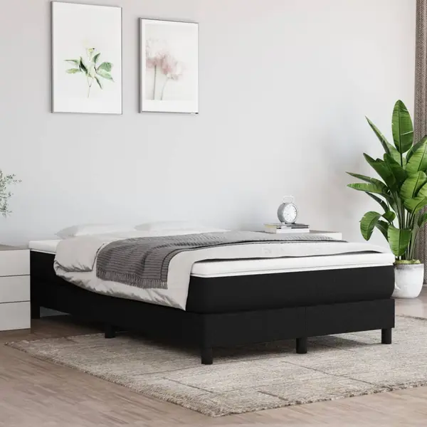 Gossi cadru de pat, negru, 120x200 cm, material textil