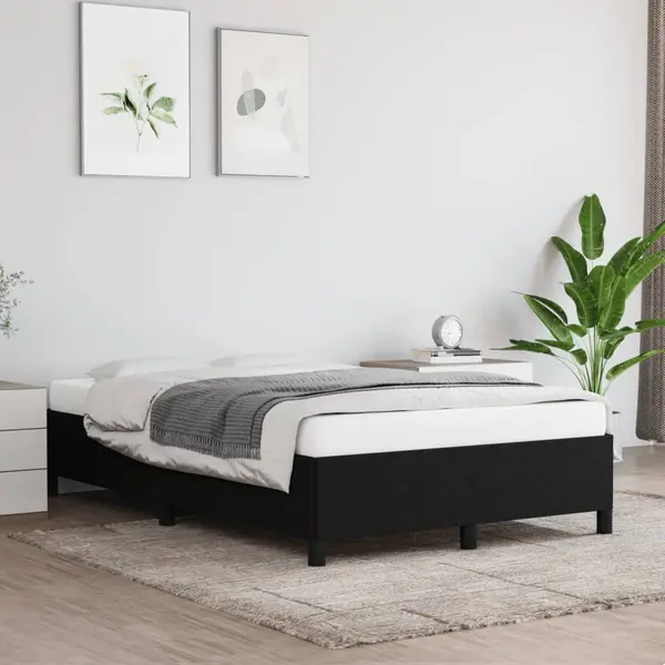 Gossi cadru de pat, negru, 120x200 cm, material textil