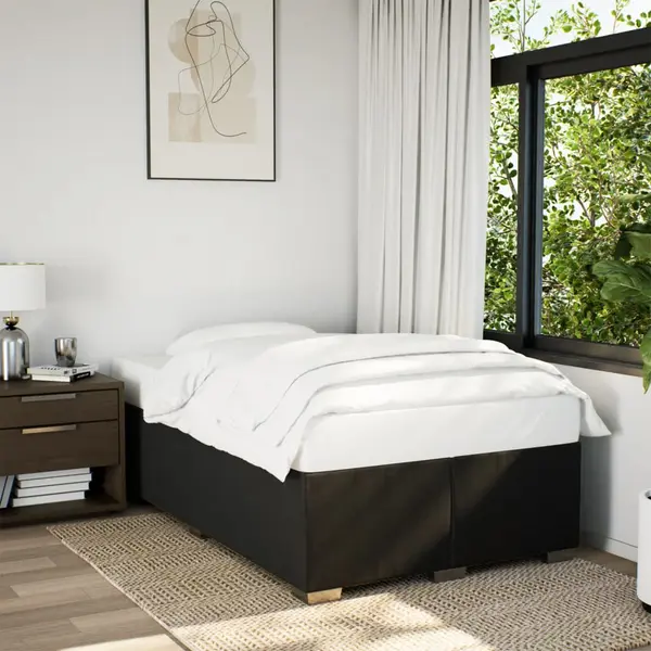 Gossi cadru de pat, negru, 120x200 cm, material textil
